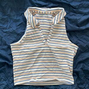 Fun striped collared tank top! Only worn twice!